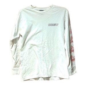 Obey Long Sleeve Scorpion and Flower Shirt